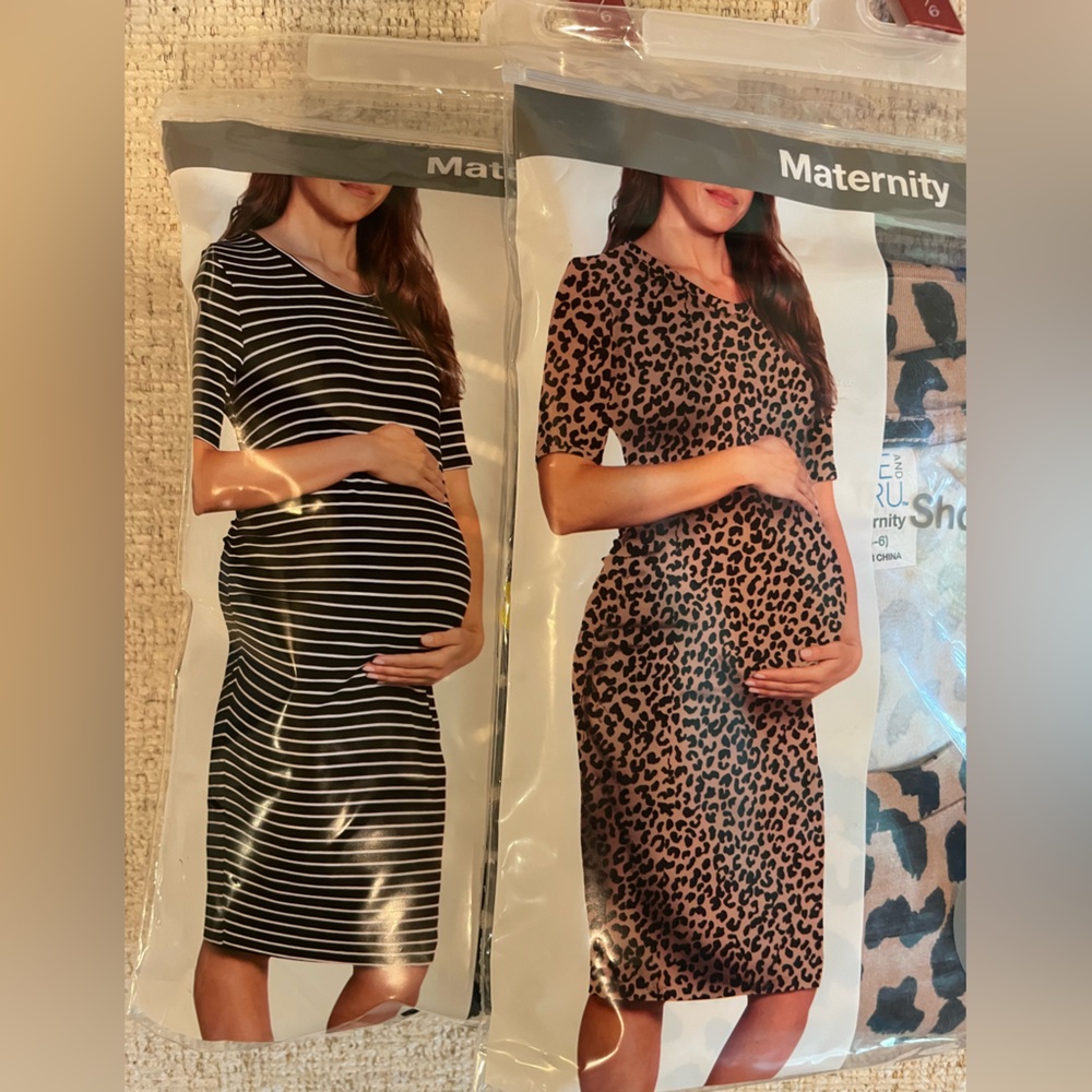 NWT Lot of 2 Maternity Dresses Size S 4-6